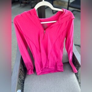 Pink zip up athletic jacket